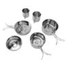 6PCS Portable Cookware Set Rapid Heating 304 Stainless Steel Efficient Easy To Clean