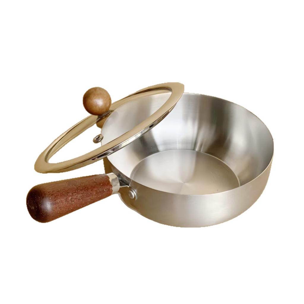 Stainless Steel Mini Pot with Lid, Ideal for Single-Serve Noodles, Soups, and Baby Food