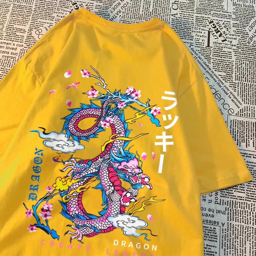 Dragon creează nori de bun augur bărbați femei tricou model sudoare haine model vară noi topuri O-Neck cuplu tricouri