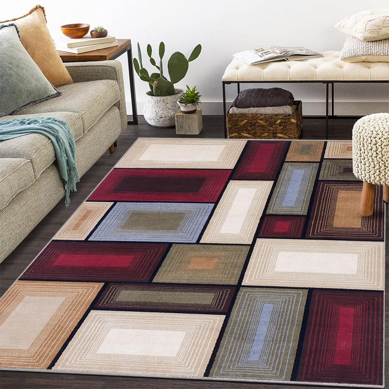 

Nordic Style Carpet Living Room American Coffee Table Sofa Bedroom Ethnic Style Home Floor Mat 100 * 160cm