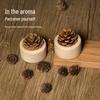 Newcomer Discount: Beech Wood Pine Cone Flameless Diffuser - Creative Aromatherapy for Desktop & Car