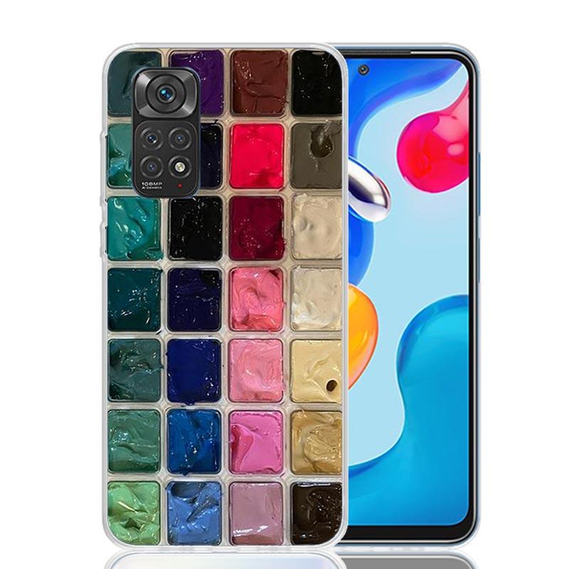 Watercolors Set Paint Palette Painting Box Phone Case For Xiaomi Redmi Note 15 14 13 12S 12 Pro Plus 11S 11E 11 11T 10S 10 Art S