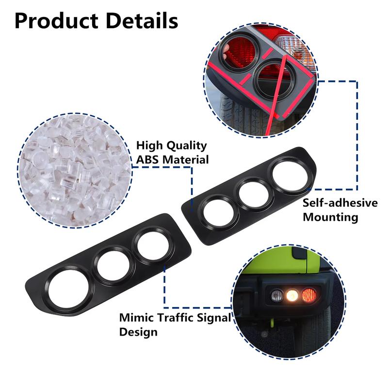 Rear Light Protect Shell Cover Black Taillight Trim Decoration for Suzuki Jimny -2026 JB64 JB74 Exterior Accessories ABS