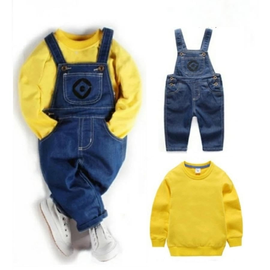 

Косплей Персонаж Дети Настройка Желтый Толстовка Длинный Рукав Одежда Весна Осень Зима Комплект из 2 предметов Комбинезон Длинный Рукав Легкая Координация Хэллоуин