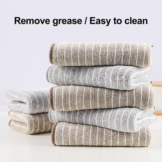 5/10/20Pcs Cleaning Rags Water Absorbent Kitchen Dishcloth Set with Hanging Ring Design Kitchen Cleaning Clothes
