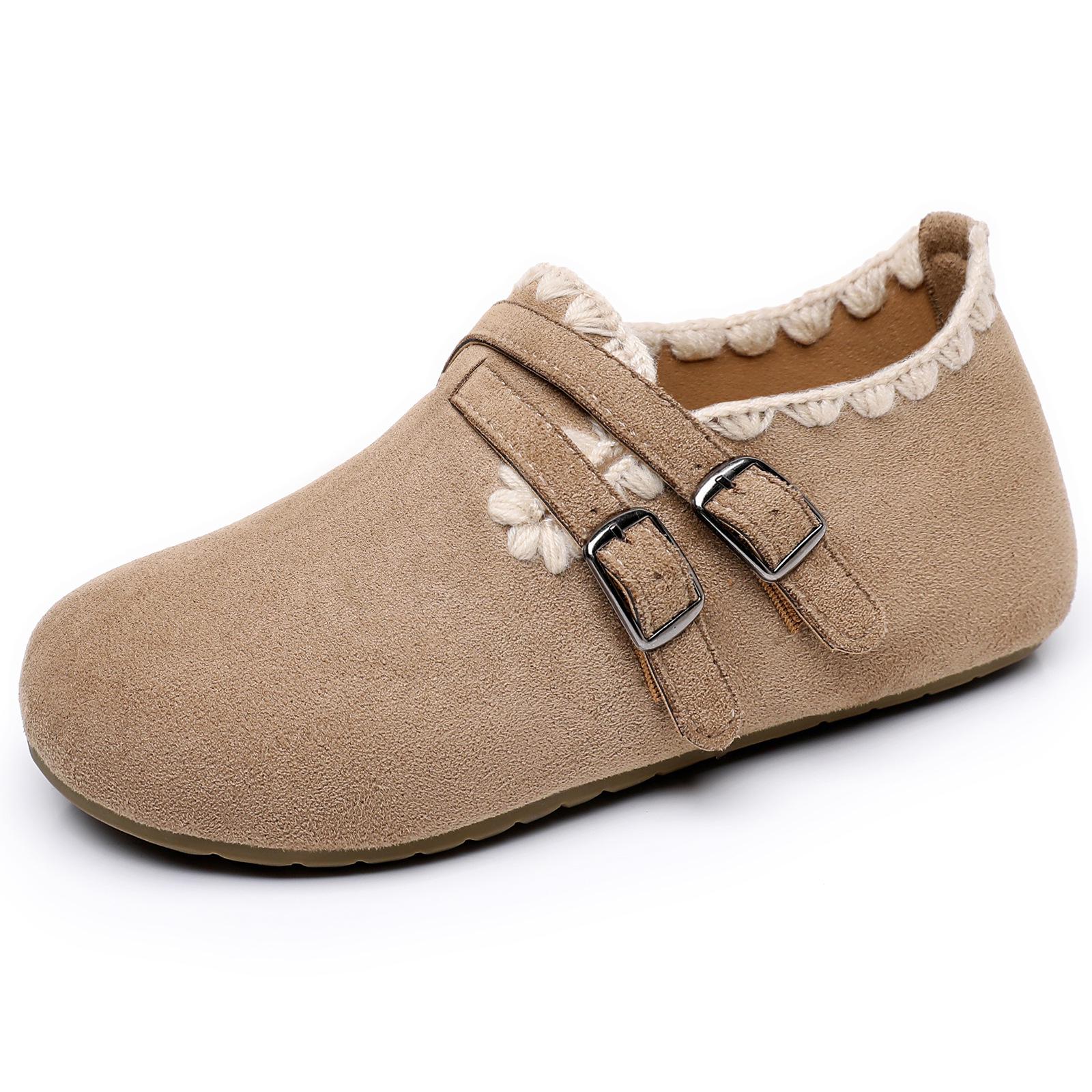 

2026 Spring Women s Birkenstock Style Loafers: Versatile, Casual, Flat Bottom, Fully Enclosed Slip-ons 37 хакі