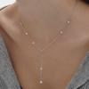 Essence Silver (W) Station Y-shaped Necklace HL4N61410W9450