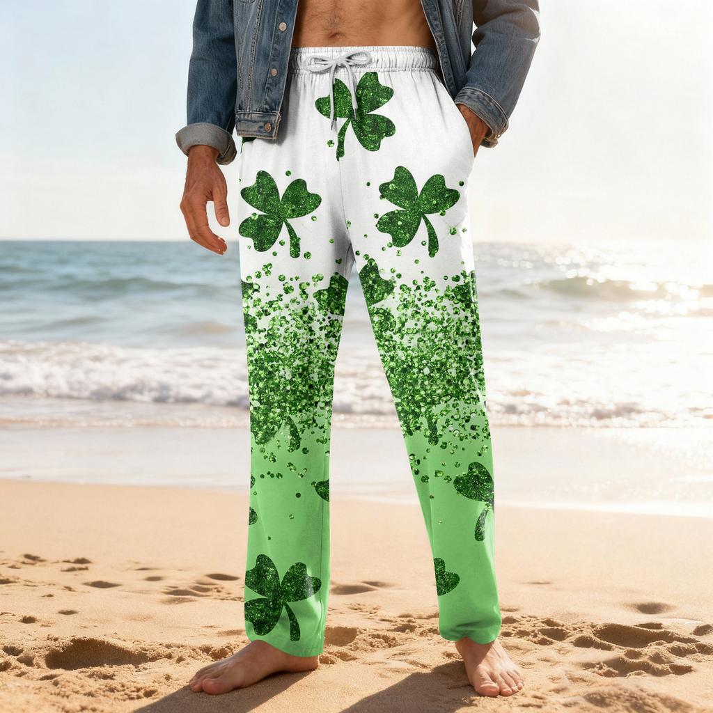 Men's Home Soft Pajama Pants Drawstring With Pockets Casual Sports Pants