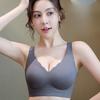 Underwear Women's Thin Latex Sexy Push Up Bra Without Steel Hoop Adjustable Anti Sagging Large Size Bra