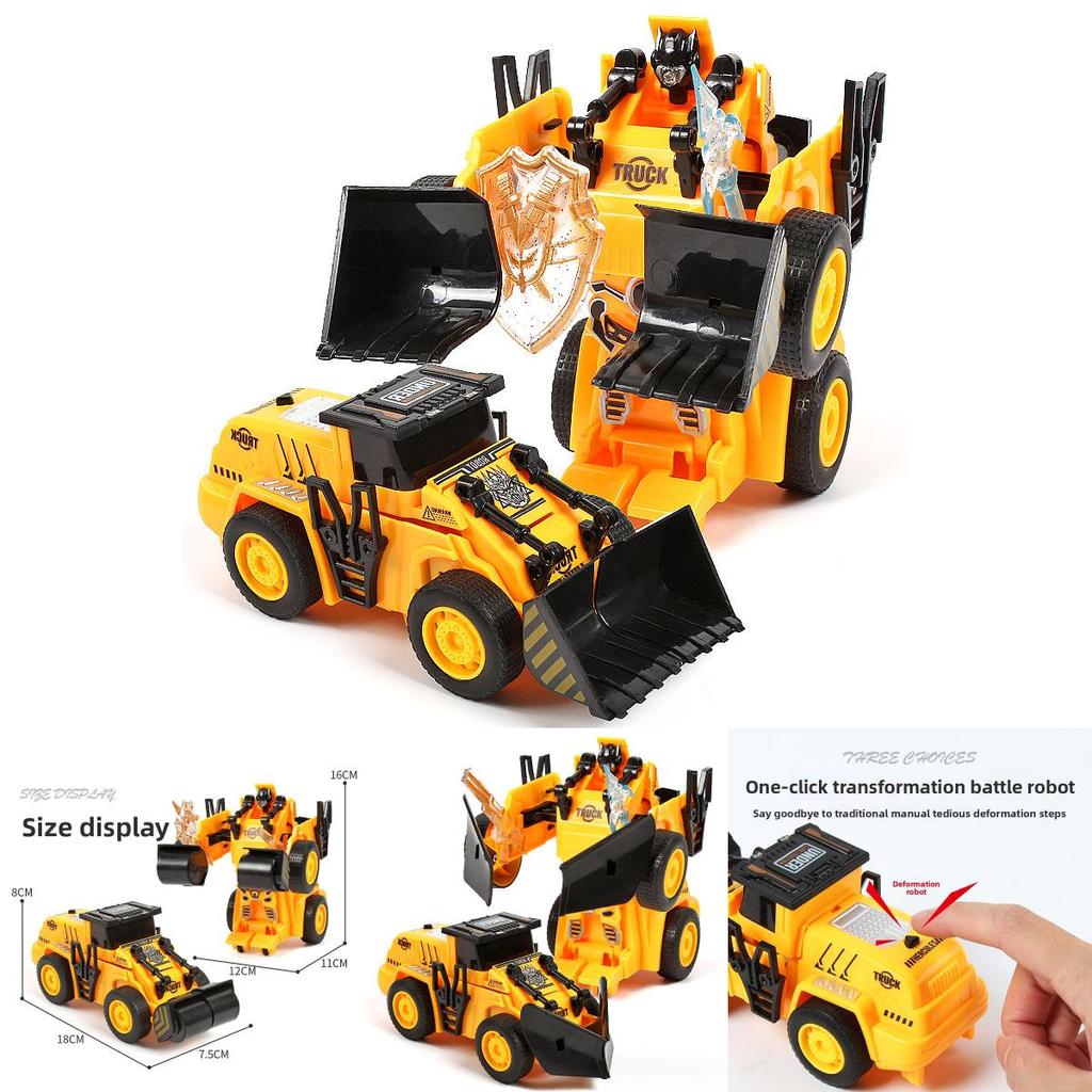 Inertia Oneclick Transforming Construction Vehicle Toy For Kids With Impact And Creative Play