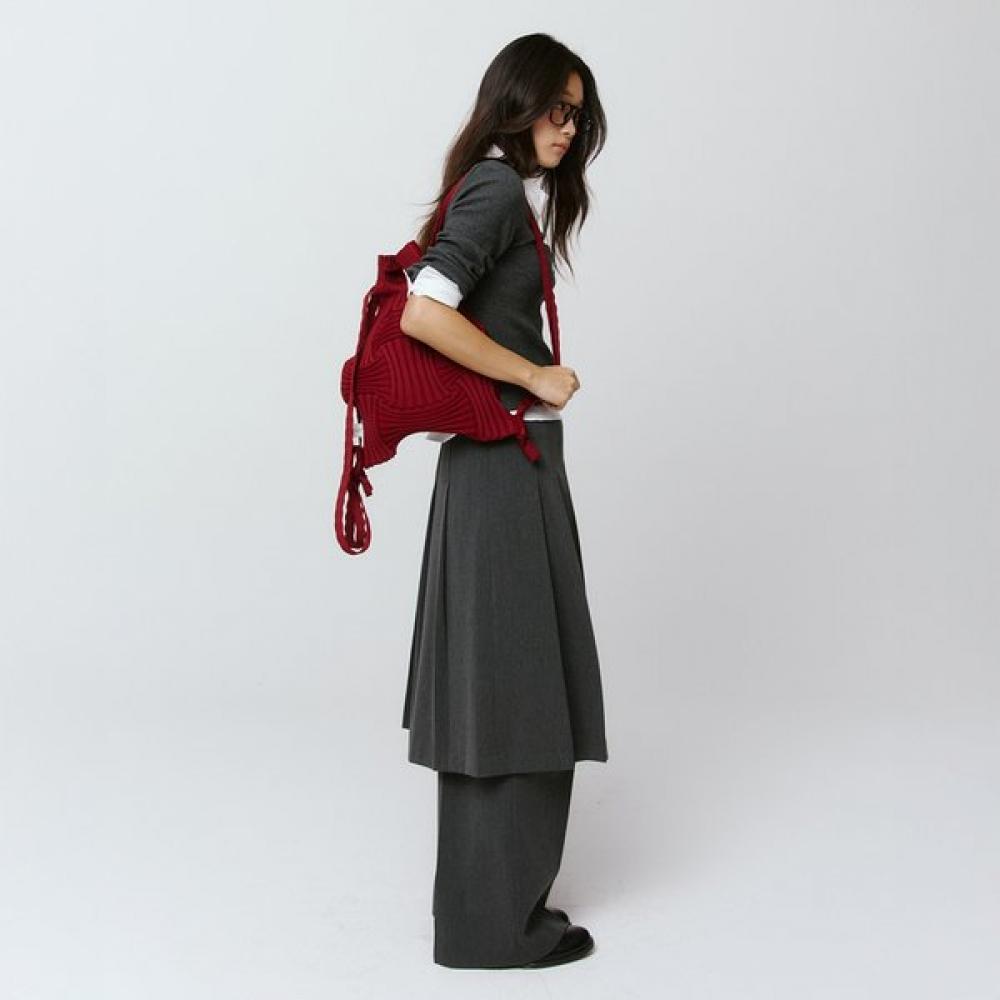 Pleatsmama Backpack Burgundy Newbow