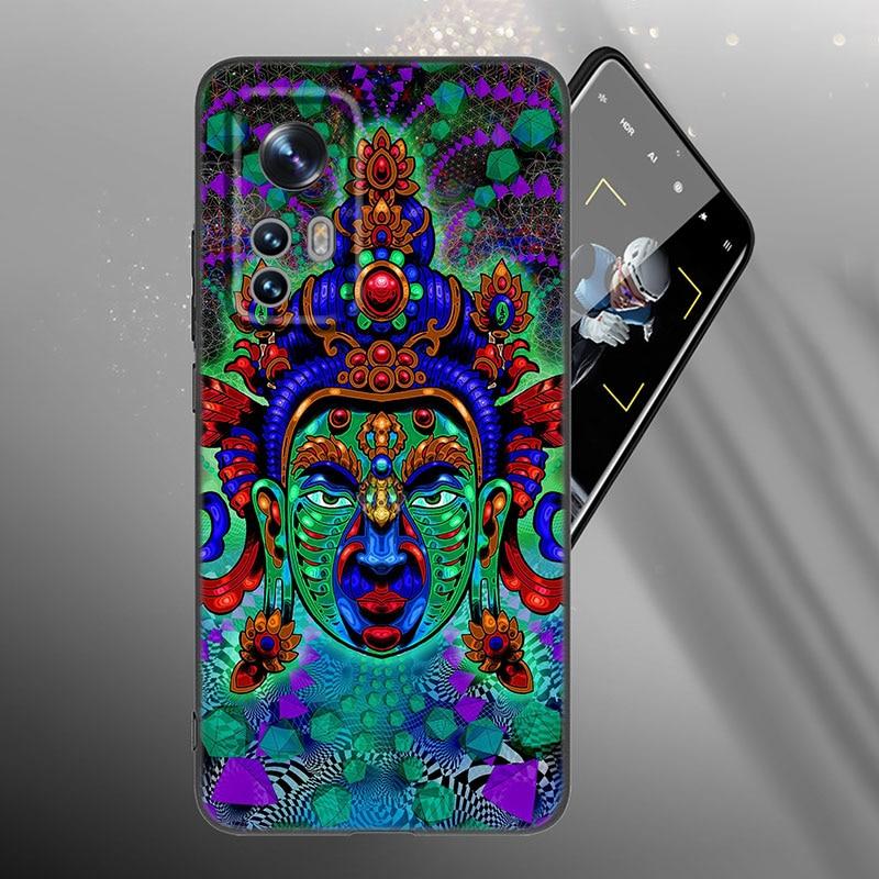 

Психоделический триповый художественный чехол для телефона Xiaomi Mi 10T 11i 11T Note 10 11 Lite NE F1 POCO F3 M3 X3 GT NFC M4 X4 Pro 5G черный чехол Xiaomi Mi 11 5G