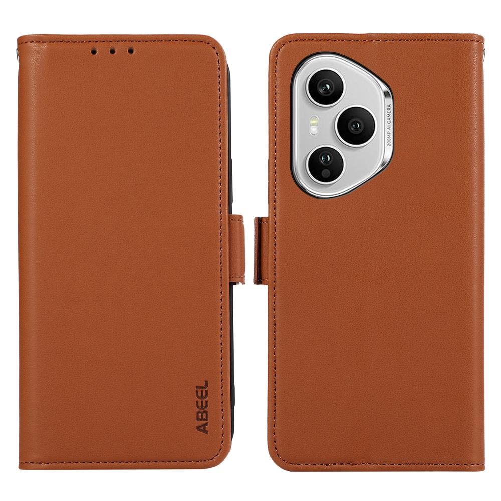 

ABEEL для Honor 400 Pro 5G (Глобальный) Кожаный чехол-книжка для телефона с кошельком с RFID-блокировкой Brown