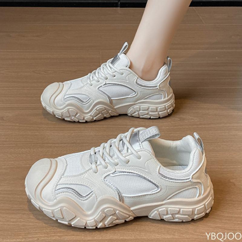 Fashionable Mesh Shoes 2024 Autumn New Design Sense Thick Sole Breathable Casual Women's Shoes Zapatillas De Deporte Sneakers