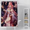 Shower Curtain Genshin Impact Yae Miko Anime Waterproof Fabric Bathroom Curtain With Hooks, Aesthetic Decorative Bath Curtain Fo