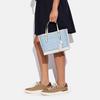New COACH Canvas With Leather Tote Bag, Shopping Bag, Handbag, Crossbody Bag Medium Size Women's Blue Monogram White CA142-IMUDY