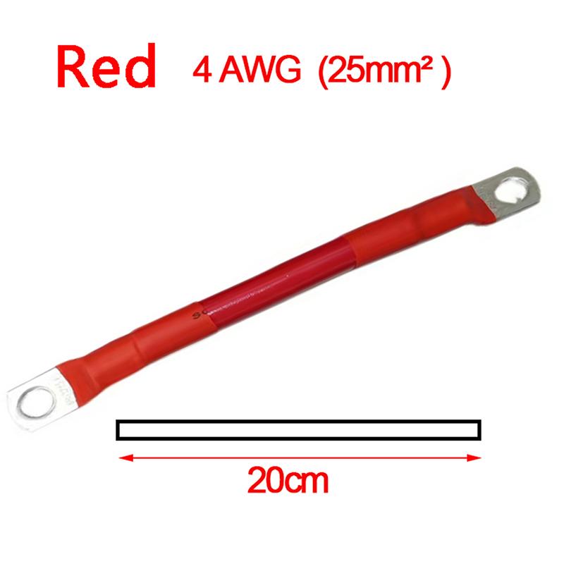 6/4 AWG 16/25mm 2 Cablu de conectare a bateriei Sârmă de cupru cu urechi pentru seria de baterii invertoare UPS Conectare paralelă