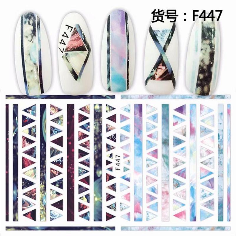 Self Adhesive Flower Unicorn Pattern Nail Art Decorations Stickers And Decals Acrylic Manicure Nails Supplies Tool HQ