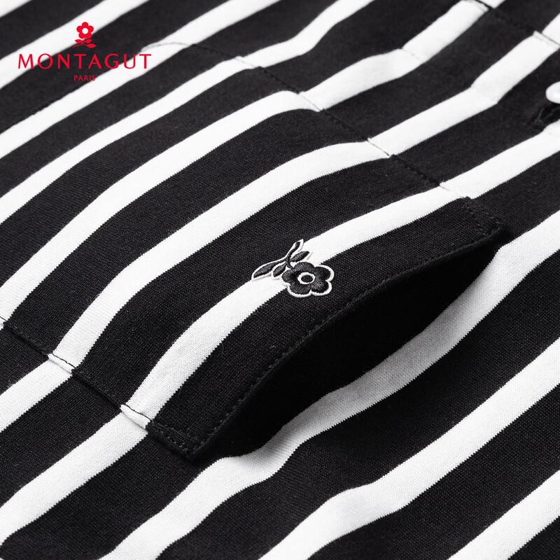 MONTAGUT Men's Jacquard Stripe Polo Shirt