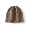 New% pure cashmere new unisex solid color knitted diamond bag head ear protection warm hat