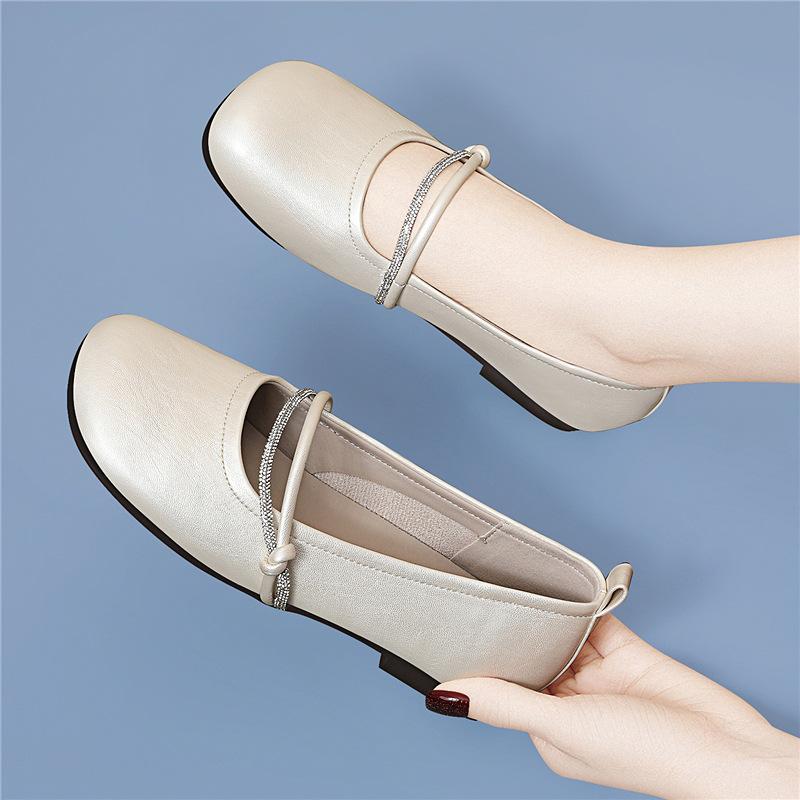 Casual style gentle single shoes spring and summer Mary Jane shoes with skirts grandma shoes maternity shoes shallow mouth