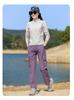 Women's Lightweight Quick-Dry Long Sleeve T-Shirt, Stand Collar, Breathable Patchwork for Hiking, Running, Outdoor Sports - Spring/Summer