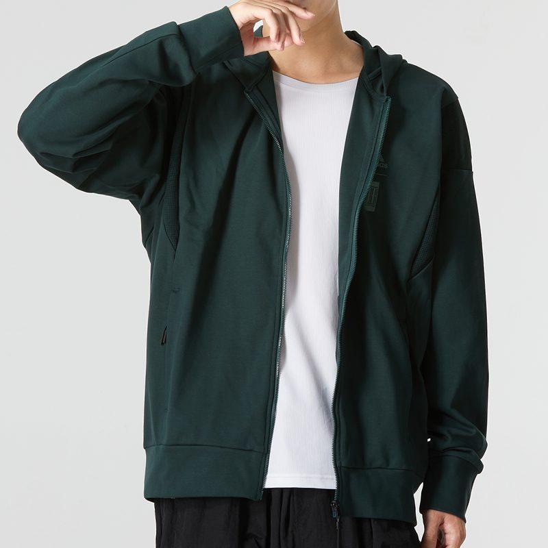 adidas Jackets Men's Green Hooded Moderate Other HM2957
