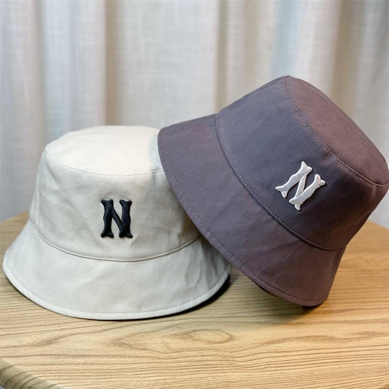 Hat Female Korean Casual N Letter Embroidered Fisherman Hat Spring Fashion Shade