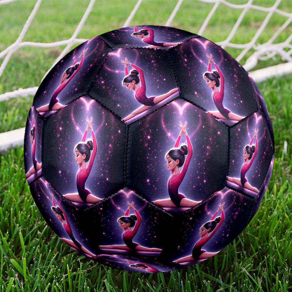gymnastics Theme Size 5 Soccer Ball, Suitable for Both Indoor and Outdoor Matches, a Gift Suitable for Everyone.