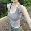 Women's Summer Halter Top with Underarm Coverage and Chest Pad