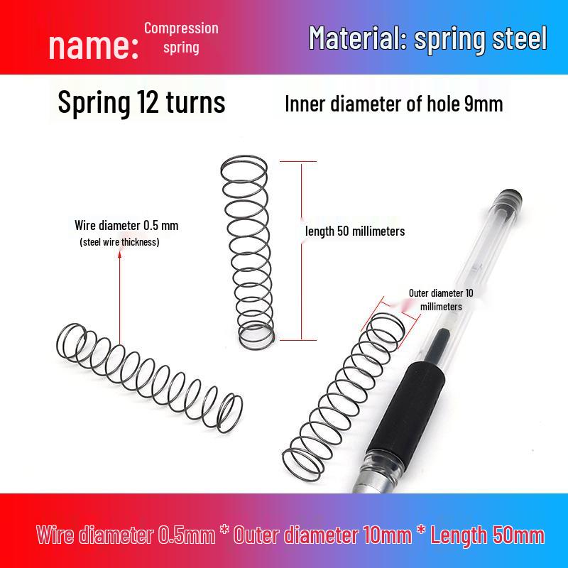 0.5mm Diameter Spring Steel Compression Spring for Precision Experiments and Miniature Helmet