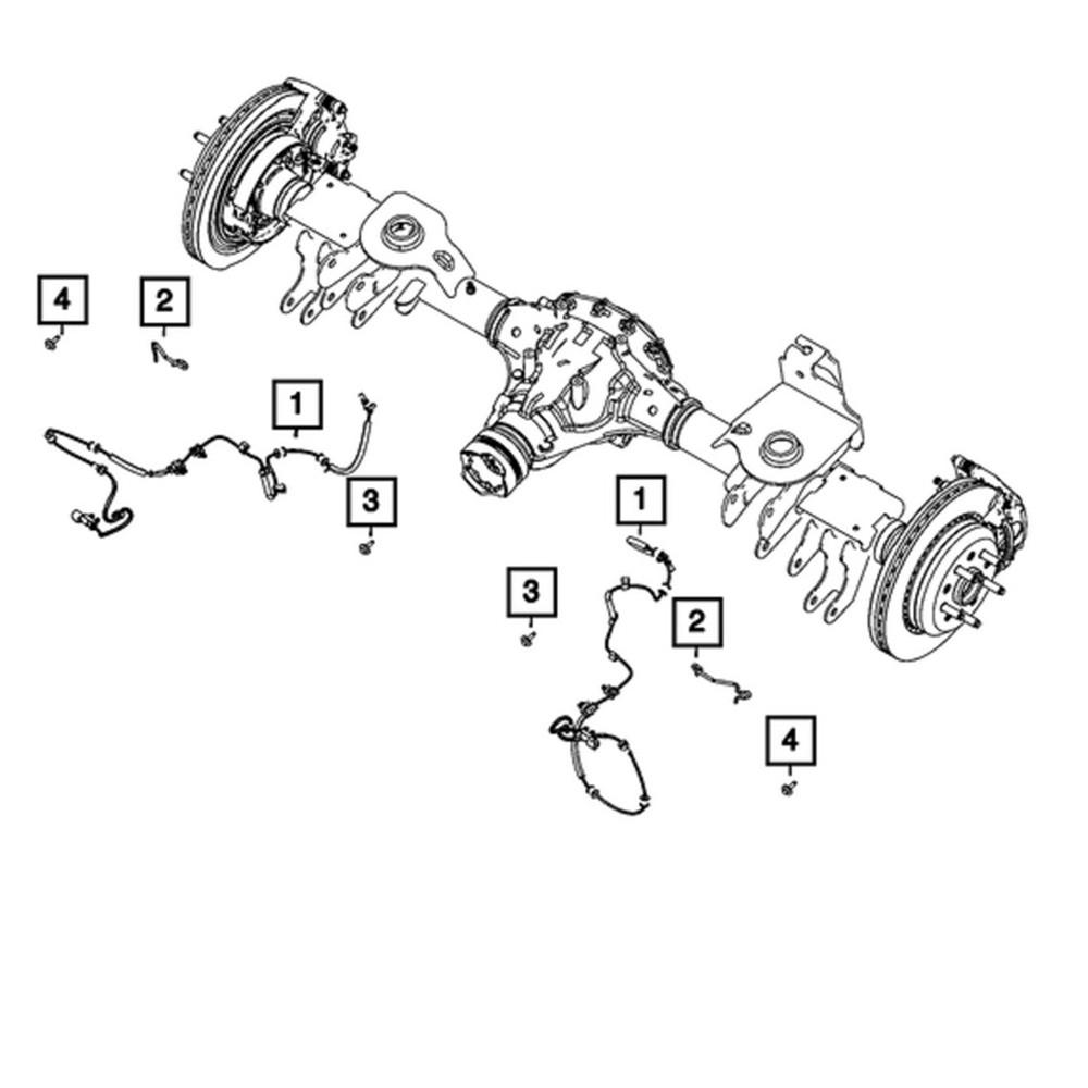 2Pcs Rear Wheel Speed Sensor 68579091AA 68338379AB For 2020-2025 Jeep Gladiator