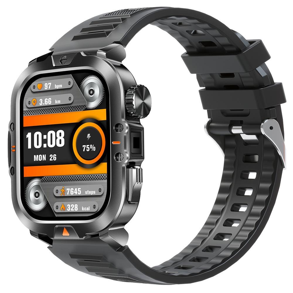 

V17 Smart Watch Bluetooth-compatible Call Health Monitor Multi-Sport Tracker IP68 Waterproof Smartwatch,Silicone Strap Black