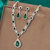 Waterdrop Bridal Jewelry Set Elegant Pendant Necklace Classic Jewelry Sets  Women
