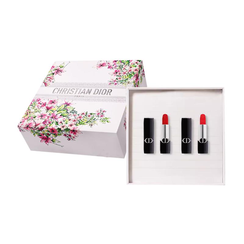 DIOR Lipstick Legendary Red Lip #999+Orange Red #888 синий