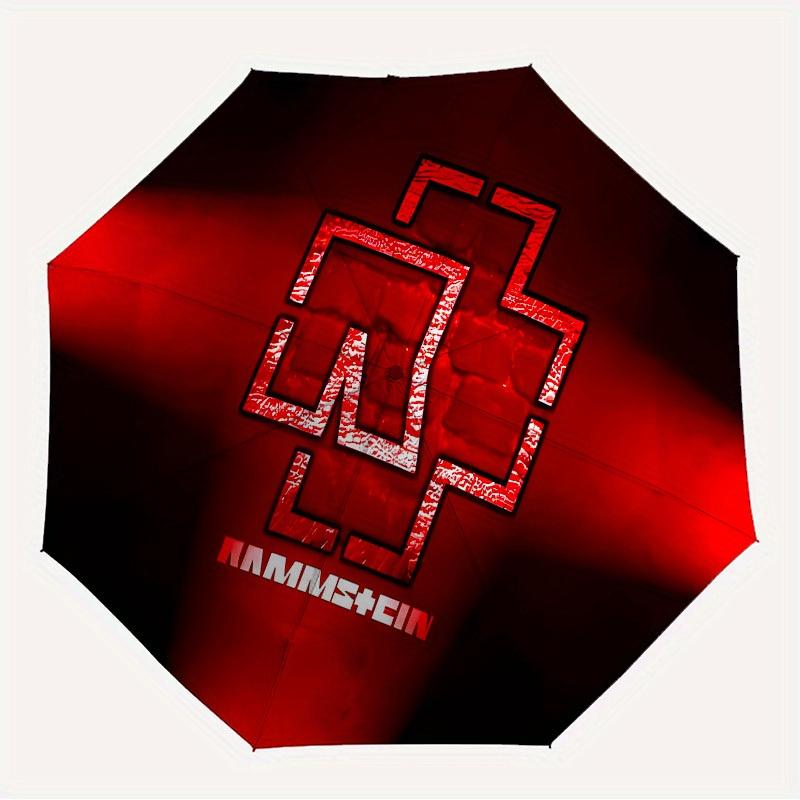 1pc Rammstein Cross Themed High-quality Umbrella,Automatic Opening and Closing Umbrella,Multi-functional Umbrella G0811006