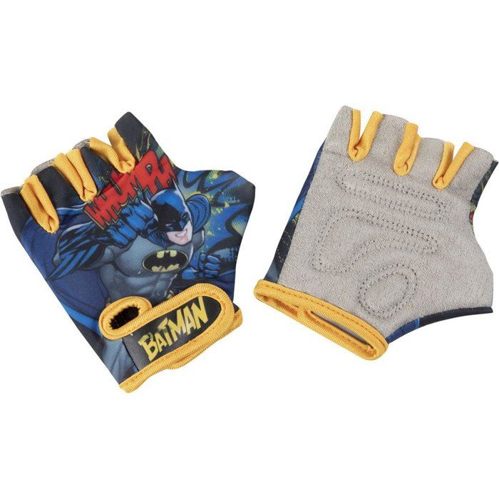 Gants De Vélo - DC Comics - Batman - Enfant - Jaune Et Noir - Sans Doigts