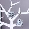 4Pcs Funny Trollface Acrylic Keychain For Bag Haning Accessories Key Ring Pendant Jewelry Friends Gifts