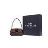 Coach Grace 26 Classic Monogram Buckle Closure Faux Leather And Sheepskin Leather Tote Crossbody Shoulder Bag Large Women Bags Brown Red CC066-IMOSN