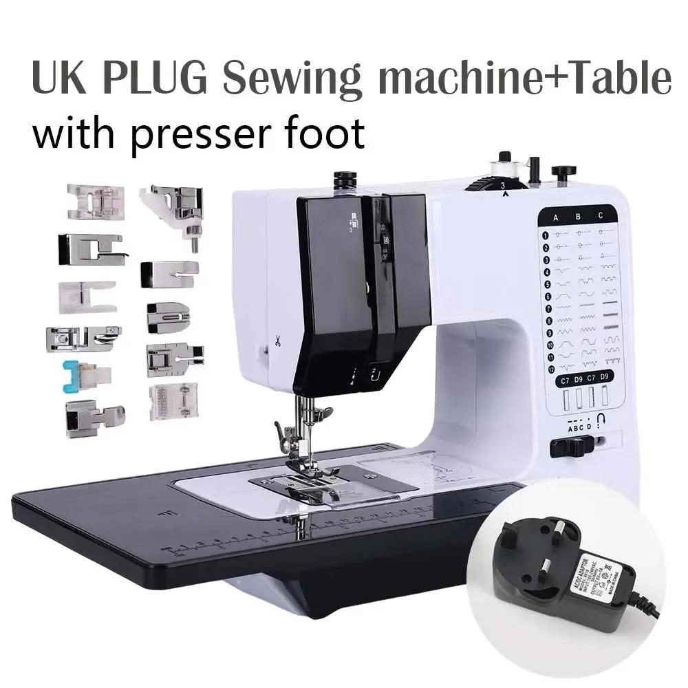 Sewing Machine 38 Stitches Mini Portable Handy Replaceable Presser Foot Winding Overlock Start Button Electrec With Pedal Repair