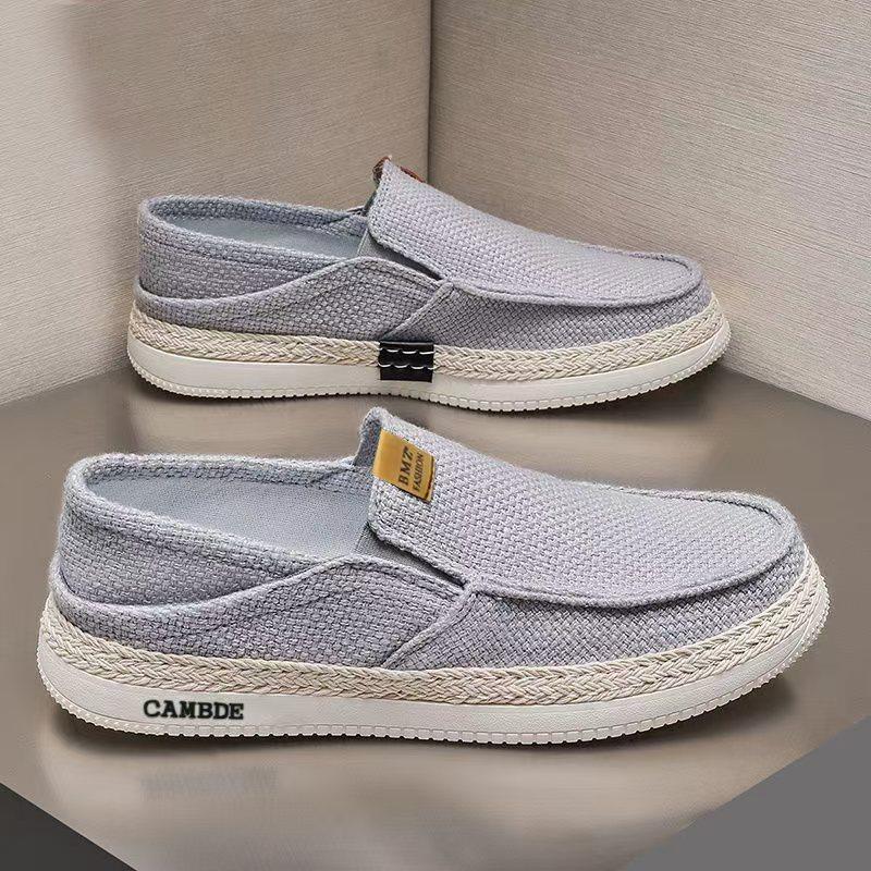 Linen Men's Cloth Shoes Fashion Soft-soled Casual Shoes Lazy Home Shoes Youth Walking Men's Shoes