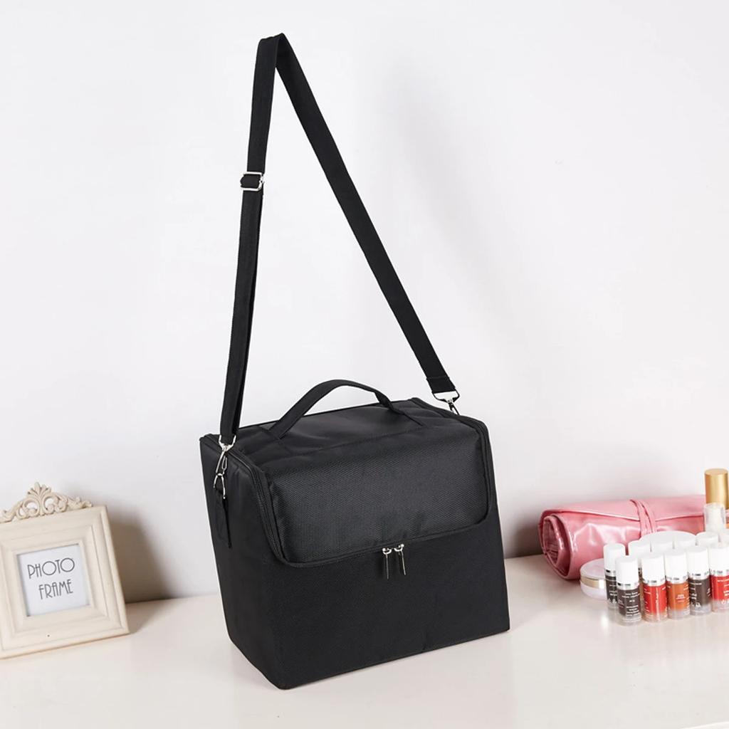 Folding Manicurist Toolbox Portable Cosmetic Bag Travel Makeup Case