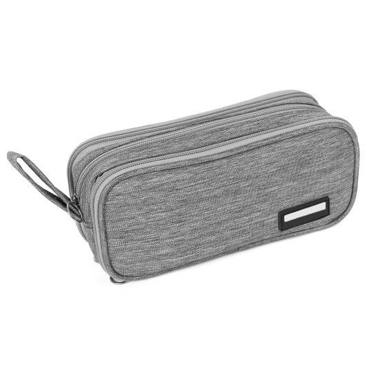 Canvas Pencil Case Large Capacity Secure Stylish Zipper Design Minimalistic Storage Bag for Pens Stationery