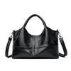 New Armpit Bag Retro Soft Leather Handbag Women'S Large-Capacity Versatile Fashion Splicing Large-Capacity Messenger Bag