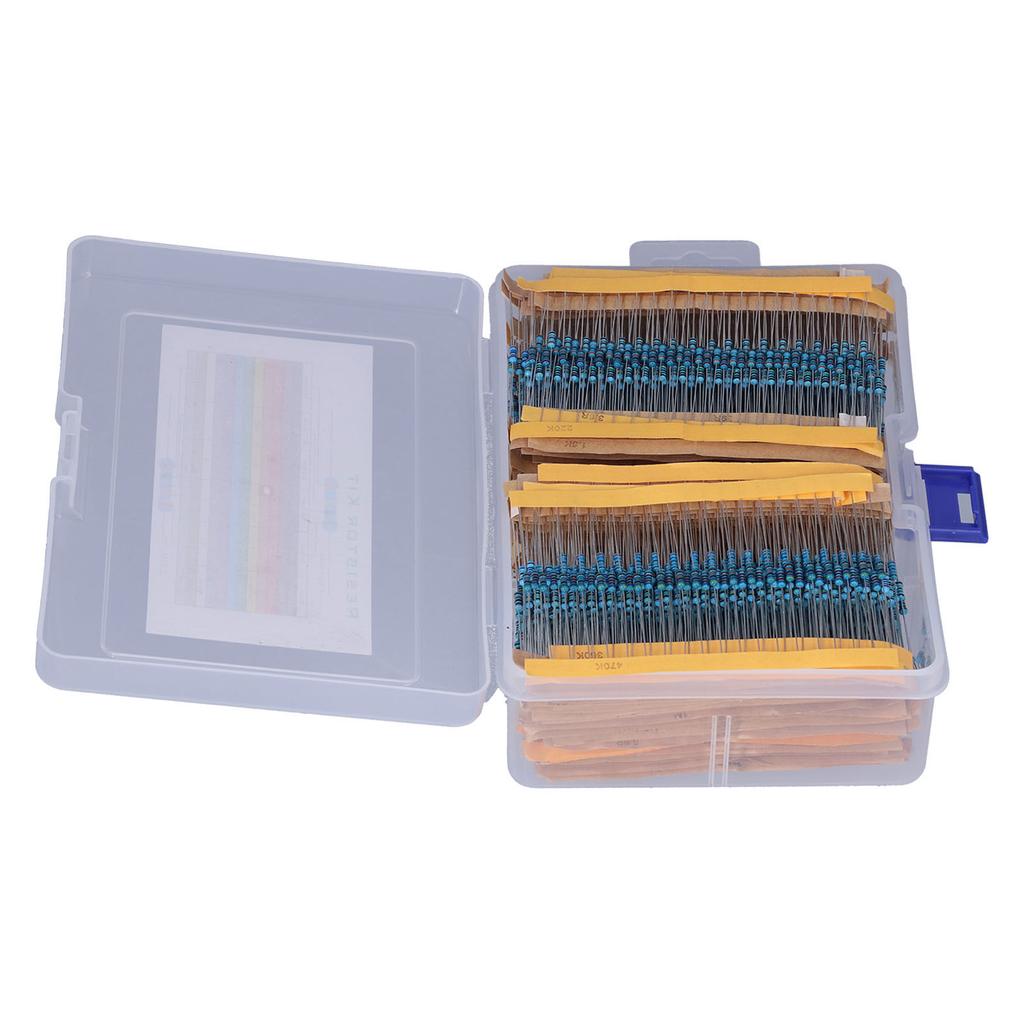 Kit Asortiment Rezistoare 2600 Buc Film Metalic 1R Ohm 3M Ohm 14W Rezistență Accesorii Electronice