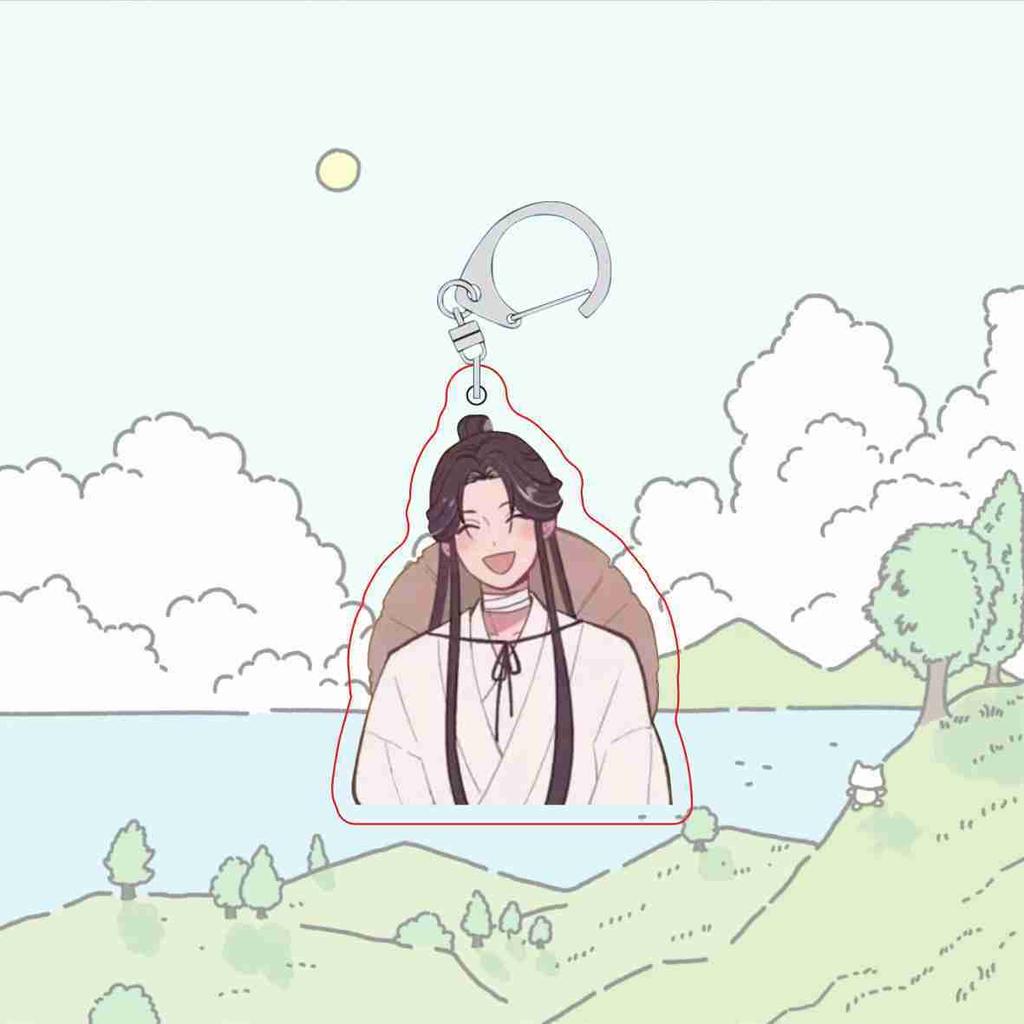 Anime Tian Guan Ci Fu Keychain Hua Cheng Xie Lian Cosplay Cute Bag Pendant Cartoon Car Keyring Heaven Official’s Blessing 6CM