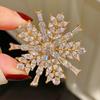 Funkelnder Schneeflocken-Broschen Kristall Strass Damen Winter Mode Schmuck Weihnachtsfeier Dekoration Mantel Pullover Anstecker