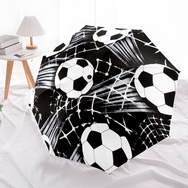 

1PC football sport Umbrella Portable Folding Umbrella Iron Frame Hole Bone Structure Outdoor Home Umbrella A1