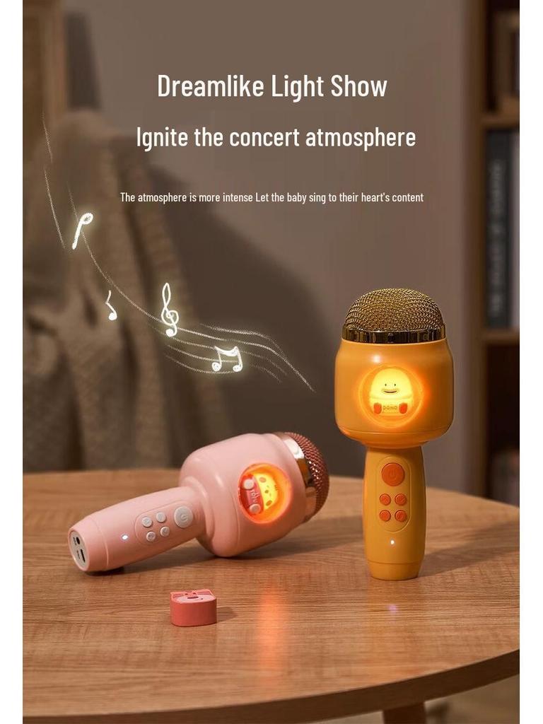 Kabelloses KTV-Mikrofon und Lautsprecher für Kinder - Singspielzeug für Familienspaß
