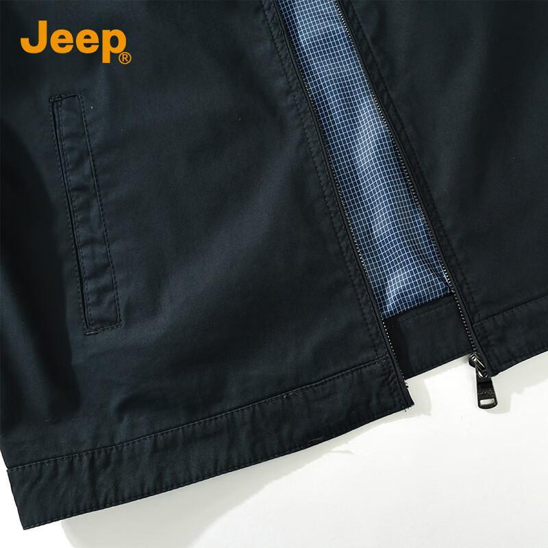 Jeep Men's 2025 Autumn/Winter Pure Cotton Stand Collar Jacket